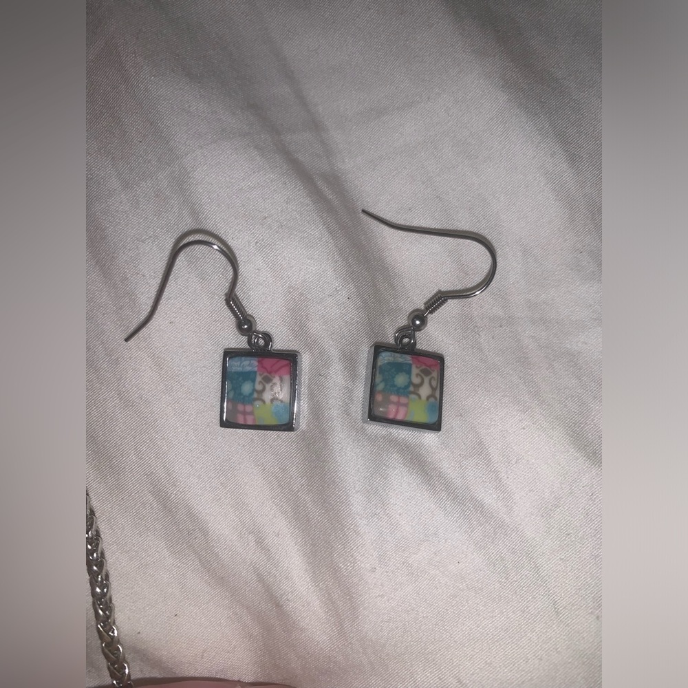 Jilzara jewelry necklace and matching earrings. Handmade with real clay! - Picture 6 of 13